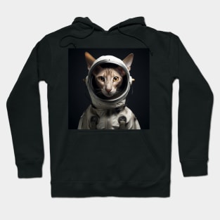 Astronaut Cat in Space - Oriental Shorthair Hoodie